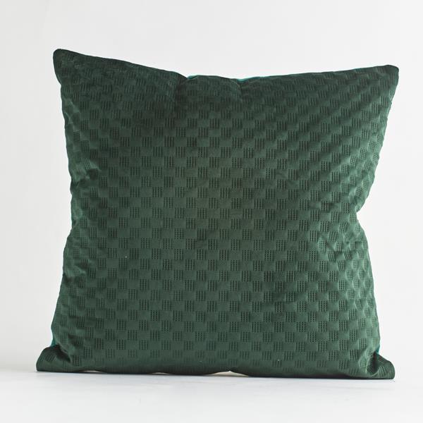 COJÍN, VERDE ESMERALDA, TERCIOPELO, 45x45cm