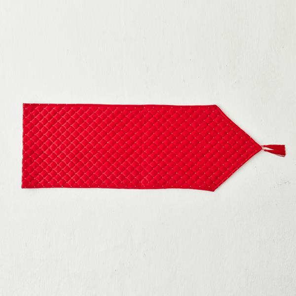 CAMINO DE MESA, ROJO, TERCIOPELO, 180x32cm