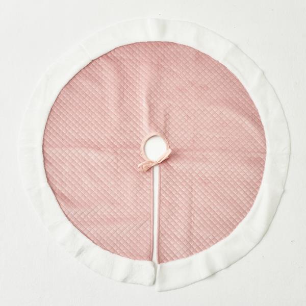 FALDA DE ÁRBOL, ROSA, TEXTURA ACOLCHADA, 90 cm