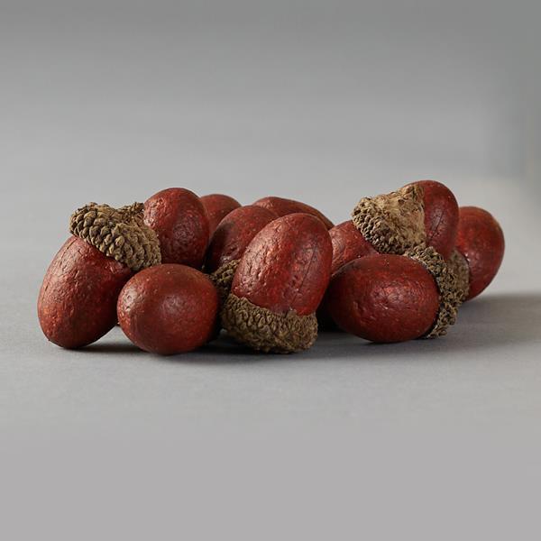 BELLOTAS ROJAS EN BOLSA DE PAPEL, SET DE 12 UDS., 3,5 cm