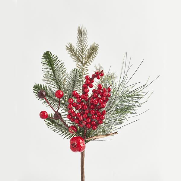 RAMITA CON HOJAS Y BAYAS 39cm