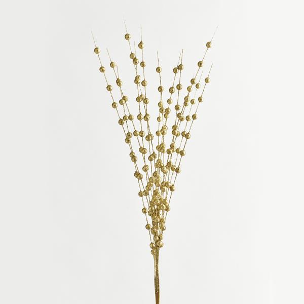 RAMITA DORADA CON PERLAS BRILLANTES, 150 cm