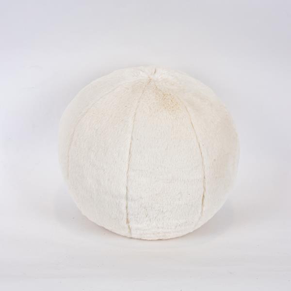 ALMOHADA REDONDA, PIEL BEIGE, 25 cm