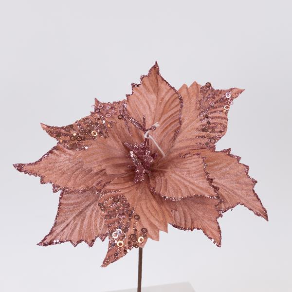 FLOR DE TERCIOPELO, ROSA POLVO, 30x25cm