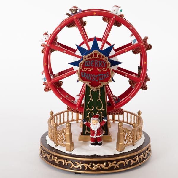 RUEDA ILUMINADA CON MÚSICA Y MOVIMIENTO, ADAPTADOR, 20,9x20,9x26,4cm