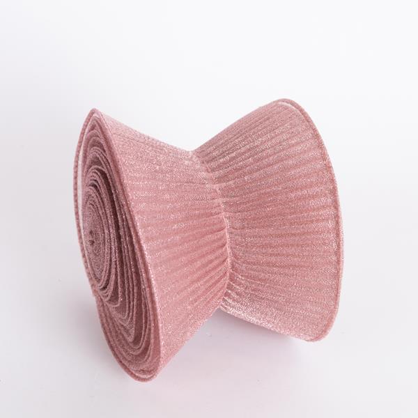 CINTA ESPIRAL, ROSA METALIZADA, 500X12CM