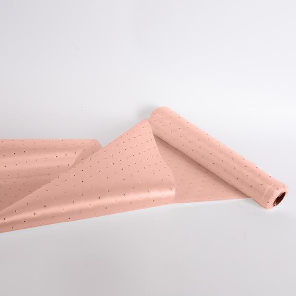 CAMINO DE MESA, ROSA POLVO CON CRISTALES, 28 CM X 2,7 M