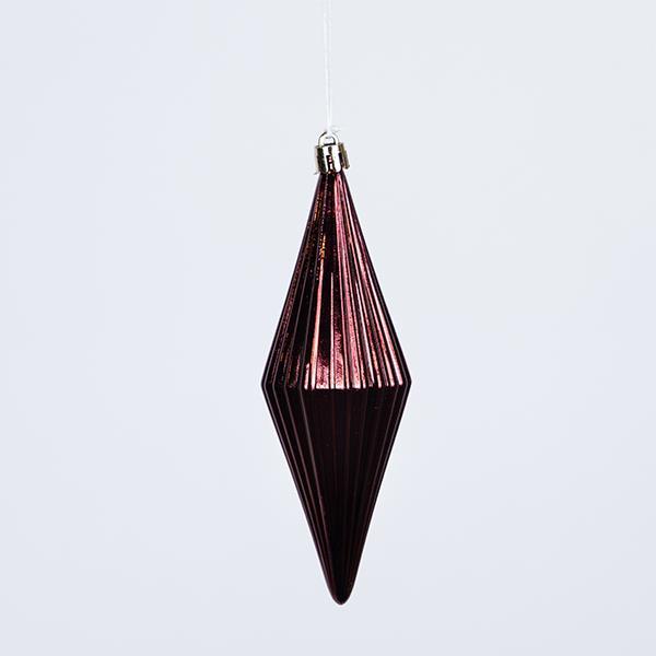 DIAMANTES DE PLÁSTICO, BORGOÑA, BRILLANTES, SET DE 5 PIEZAS, 15 CM