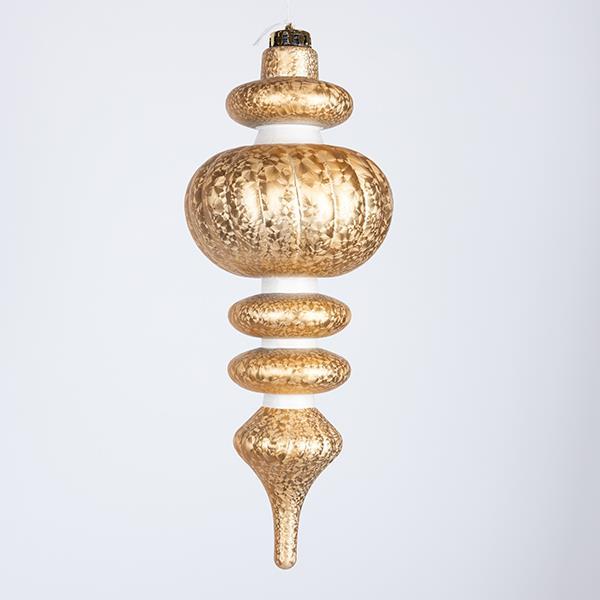 ADORNO DE PLÁSTICO, COLOR BLANCO CHAMPÁN, 31 CM