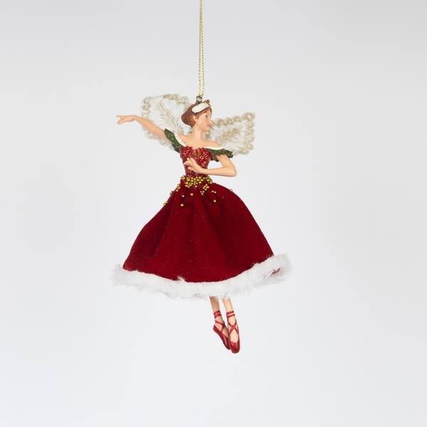 HADA CON FALDA DE PELO ROJO, 15,5 CM