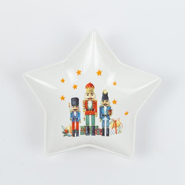 PLATO ESTRELLA CON CASCANUECES, 25,5CM