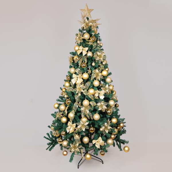 DECORACIÓN PARA ÁRBOL, DORADA, SET 120 PIEZAS