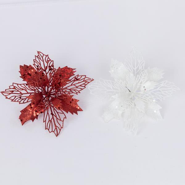 FLOR, BLANCO ROJO, SET DE 3 PIEZAS, 15 CM (TOP 120)