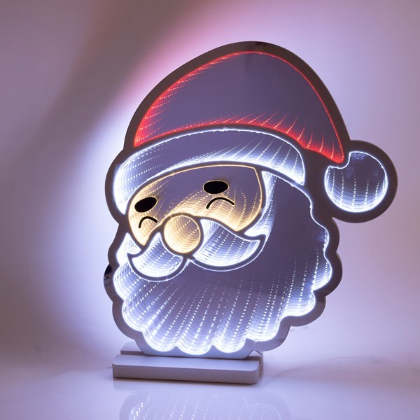 ESPEJO DE DISEÑO PAPÁ NOEL 43X1,5X40CM, DECORATIVO CON CINTA LED, ADAPTADOR, 231 LED, MULTI LED, CABLE 3M, IP20