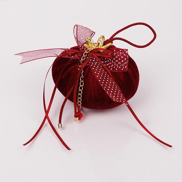 TERCIOPELO GRANADA, BURDEOS, CON ESTRELLA DORADA, 10 CM