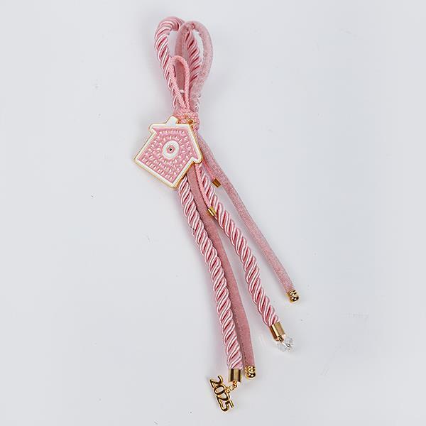 CHARM COLGANTE, ROSA, CON CASA, 30CM
