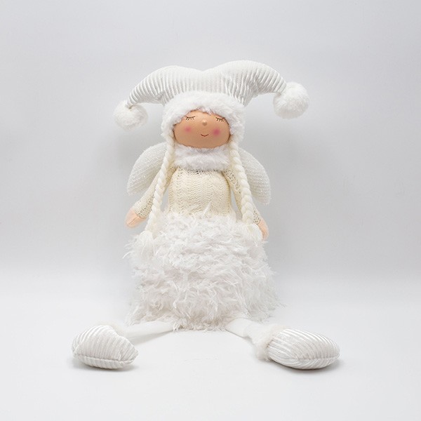 NIÑA CON ROPA BLANCA Y FALDA ILUMINADA, 59CM