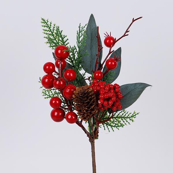 PICO CON BAYAS GRANDES Y PEQUEÑAS Y PIÑA, 29CM
