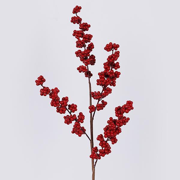 RAMA CON PEQUEÑOS BAYAS ROJAS, 55CM