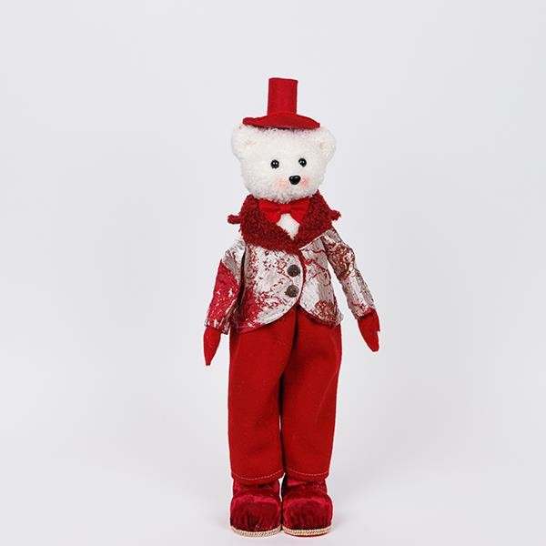 SR. OSO CON ROPA BORGOÑA, 45 CM