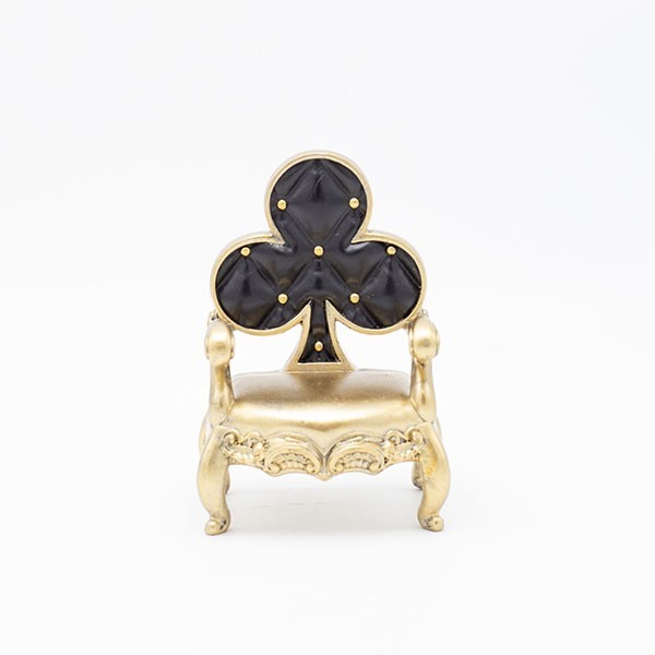 SILLA DE POLIRESINA, REINA DE TRÉBOLES, 9,5X7,5X13,5CM