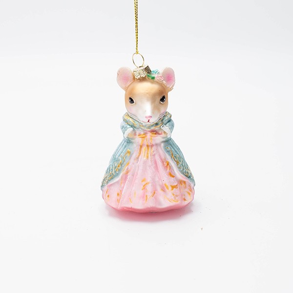 ADORNO DE CRISTAL, PRINCESA RATÓN, 9,5 CM