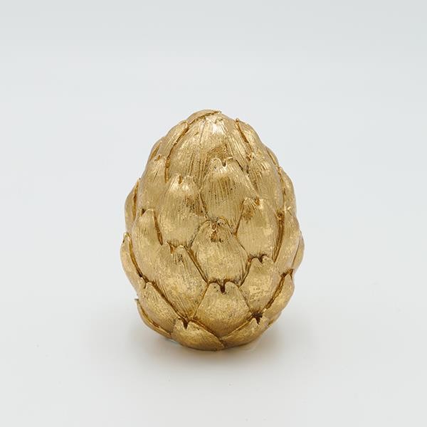 ALCACHOFA DE POLIRESINA, DORADA, 9X17CM