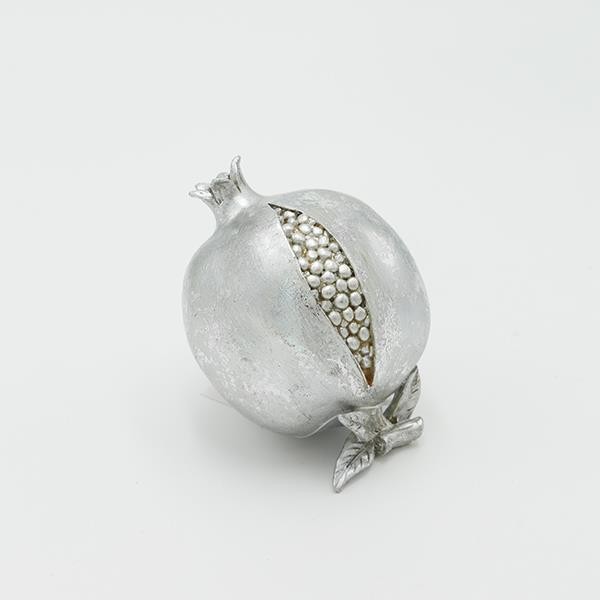 GRANADA DE POLIRESINA, PLATA, 9X17CM