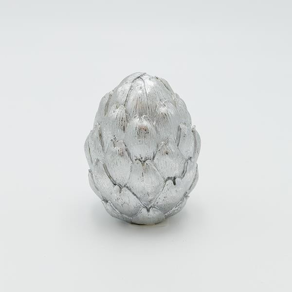 ALCACHOFA DE POLIRESINA, PLATA, 9X17CM
