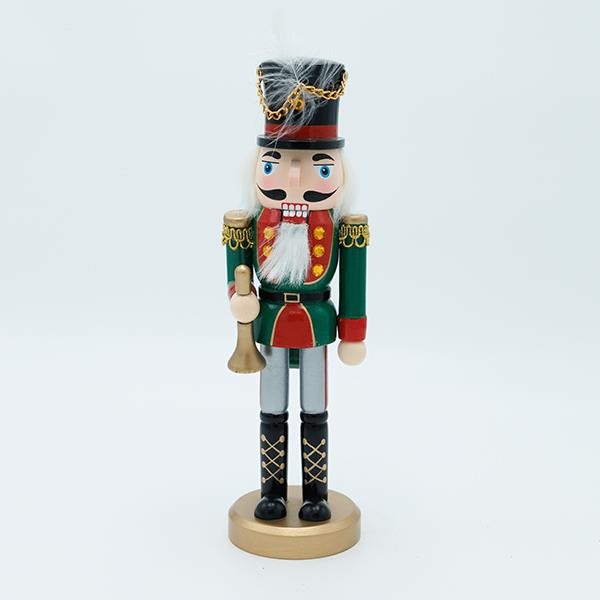 CASCANUECES VERDE CON TROMPETA 7,5X25CM