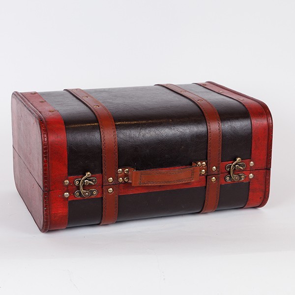 MALETA DE MADERA, VINTAGE CAFÉ, 40X30,5X19,5CM