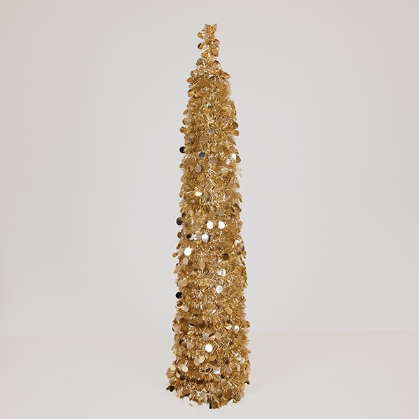 CONO CON LENTEJUELAS, CHAMPÁN, PLEGABLE, 150CM