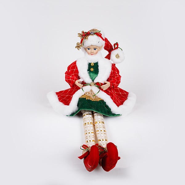 ARLEQUÍN CON CAPA ROJA Y TRAJE VERDE, 53CM