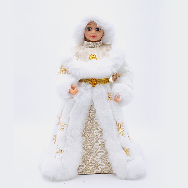 MUÑECA CON CAPUCHA BLANCA, 45CM