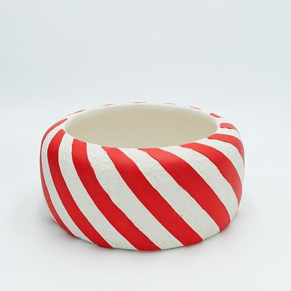 MACETA DE CEMENTO, CARAMELOS, 22X22X10CM