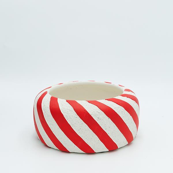 MACETA DE CEMENTO, CARAMELOS, 18X18X8CM