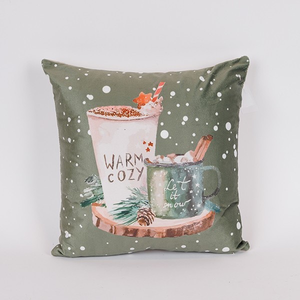 ALMOHADA CON DECORACIÓN NAVIDEÑA, 40X40CM