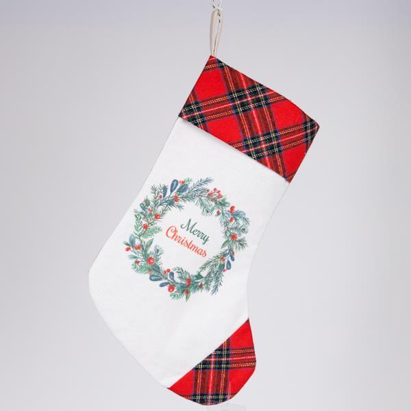 CALCETÍN CON CORONA PEQUEÑA, 25X35CM