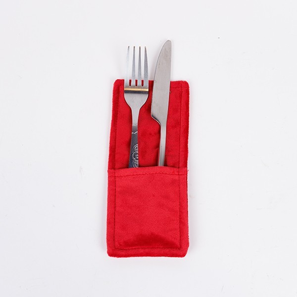 FUNDA PARA CUCHILLO Y TENEDOR, ROJA, 12X14,5CM