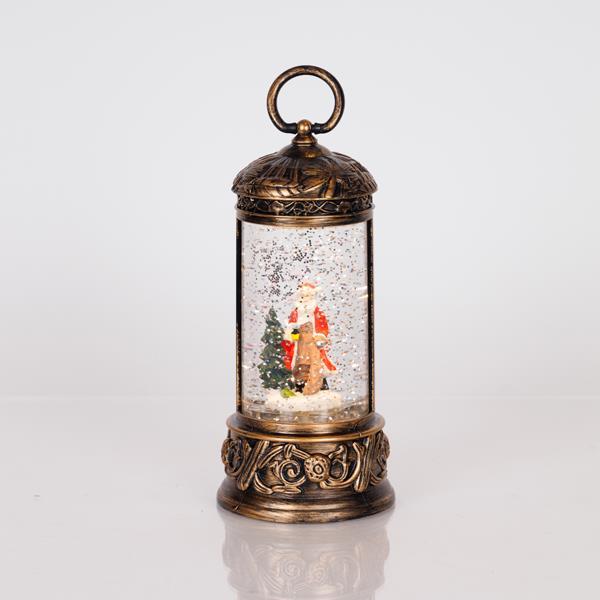 LINTERNA ILUMINADA, CON AGUA EN SU INTERIOR, CAJA DE PILAS 3XAAA, TEMPORIZADOR, LED BLANCO CÁLIDO, 9X9X19,5CM, IP20