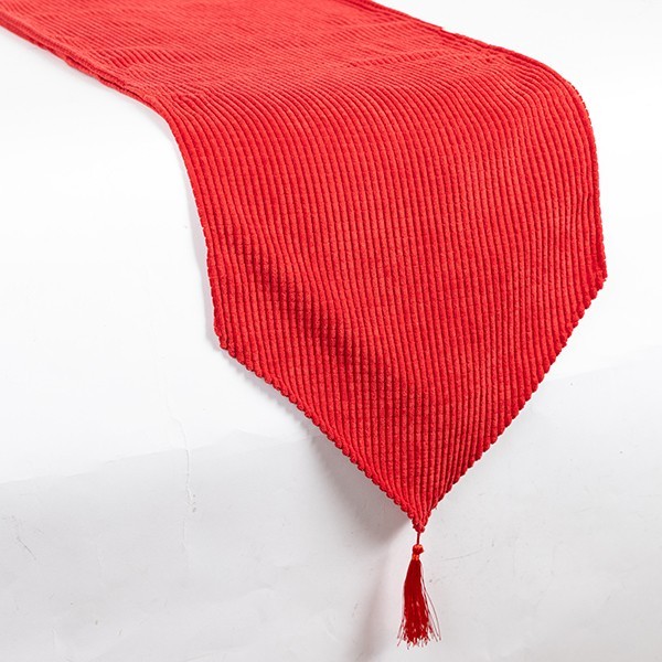 CAMINO DE MESA, PANA ROJA, 32X180CM