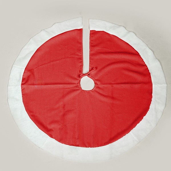 FALDA DE ÁRBOL, PANA ROJA, 90 CM