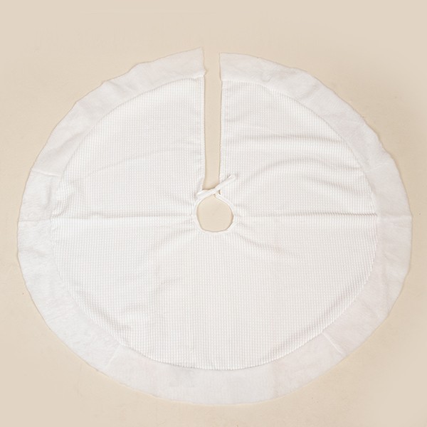 FALDA DE ÁRBOL, PANA BLANCA, 90 CM