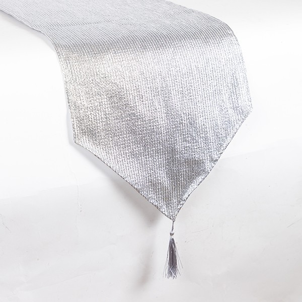 CAMINO DE MESA, PLATA METALIZADA, 32X180CM