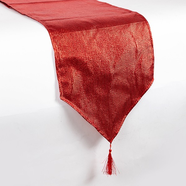 CAMINO DE MESA, ROJO METALIZADO, 32X180CM