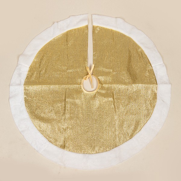 FALDA DE ÁRBOL, DORADO METALIZADO, 90 CM