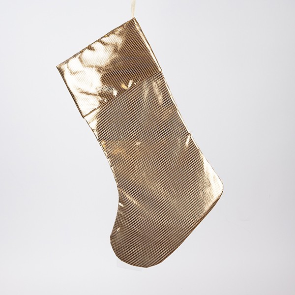 CALCETÍN METALIZADO DORADO 49CM