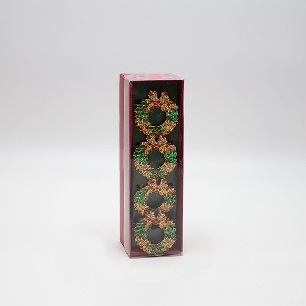 ANILLOS PARA TOALLAS, METAL, CORONA, 4 PIEZAS, 4X4X4 CM