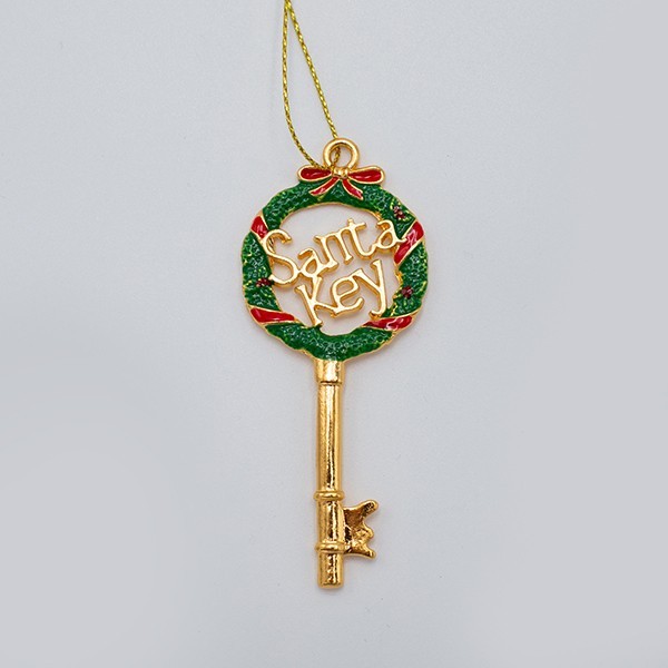 LLAVE DE PAPÁ NOEL, DORADA, 9X4CM