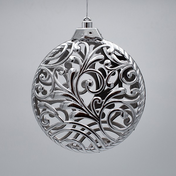 BOLA TALLADA, PLATA, 17X14,5CM